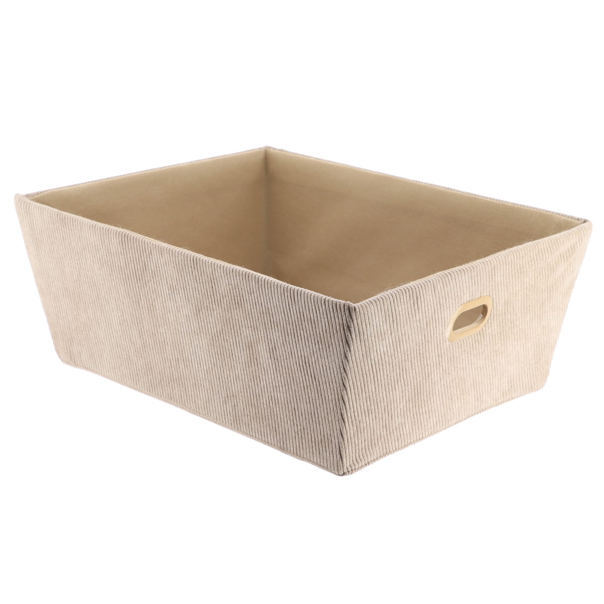 Coș De Haine Din Catifea Cordonată L32,5xP40xH15 Cm - Taupe