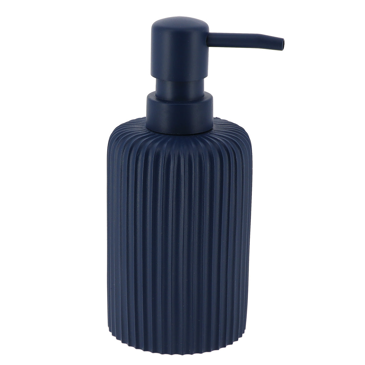 Dispenser pentru Săpun din Polirășină cu Dungi 230 ml - Navy Blue