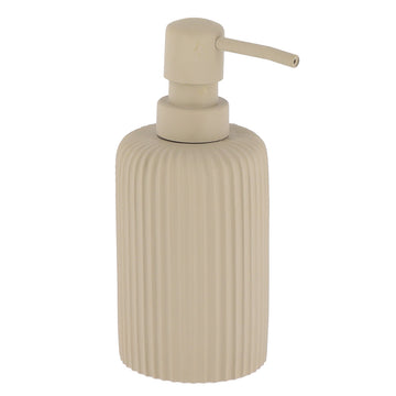 Dispenser pentru Săpun din Polirășină cu Dungi 230 ml - Taupe