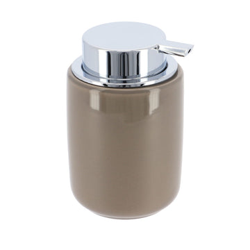 Dispenser pentru Săpun Rotund cu Pompă 235 ml - Taupe