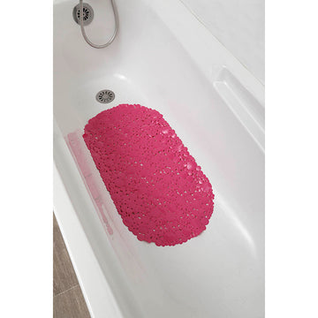 Covoraș de Baie din PVC 69x36 cm cu Bule - Fuchsia