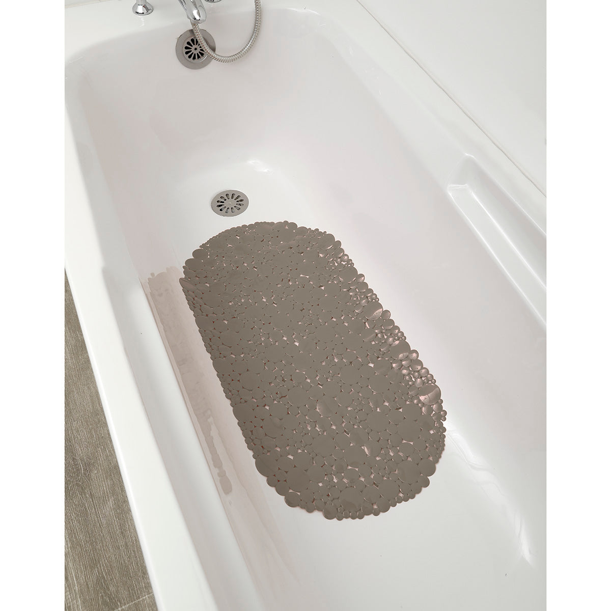 Covoraș de Baie din PVC 69x36 cm cu Bule - Taupe