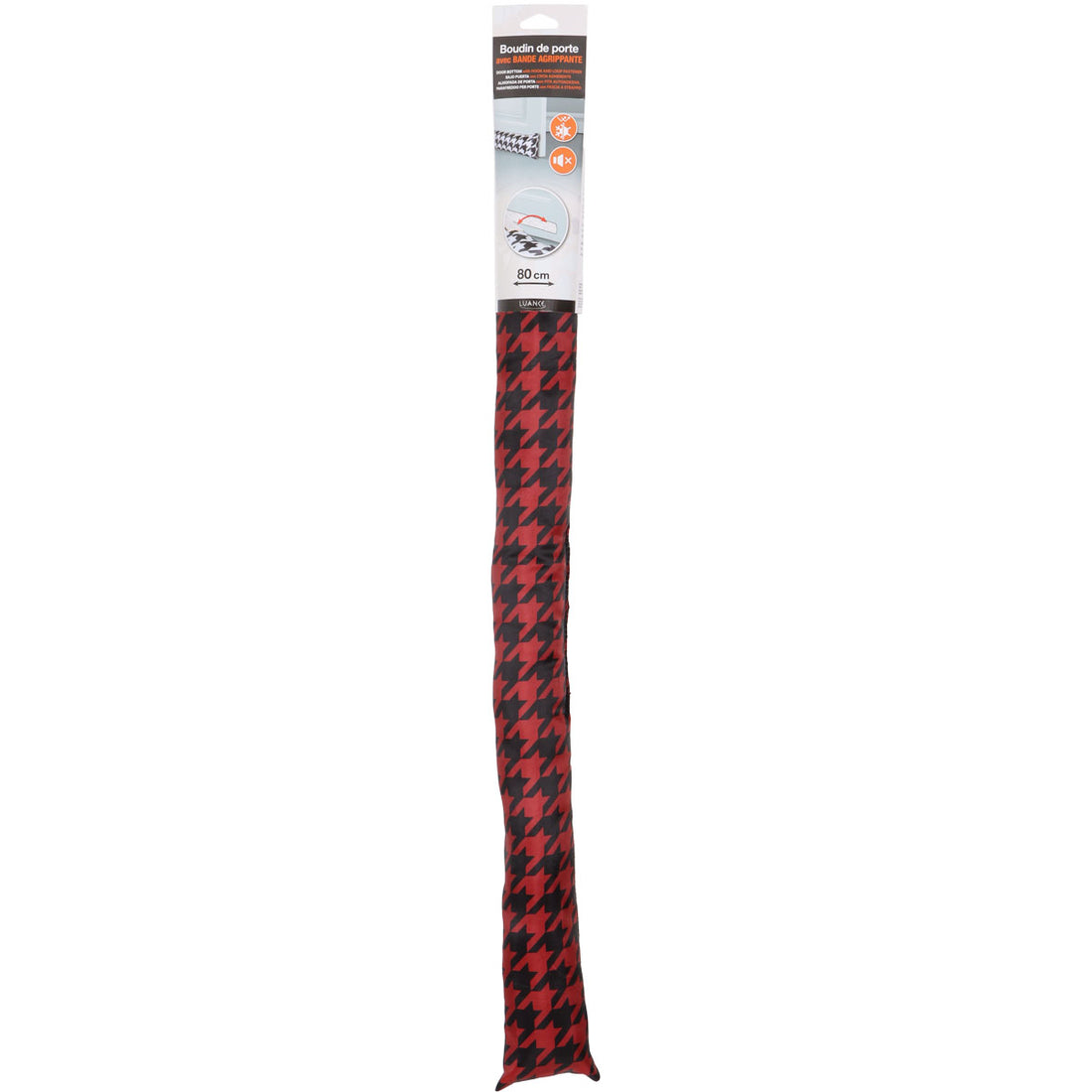 Izolator detașabil cu arici pentru ușă împotriva curentului 80CM - Pied de Poule Rouge