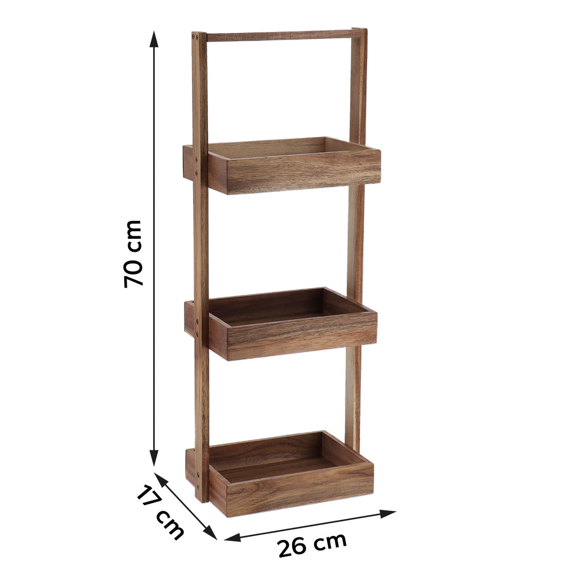 Raft din Acacia/MDF cu 3 nivele - Acacia