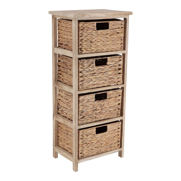 Mobilier din Paulownia cu 4 Cosuri din Jacin de Apa - Natural