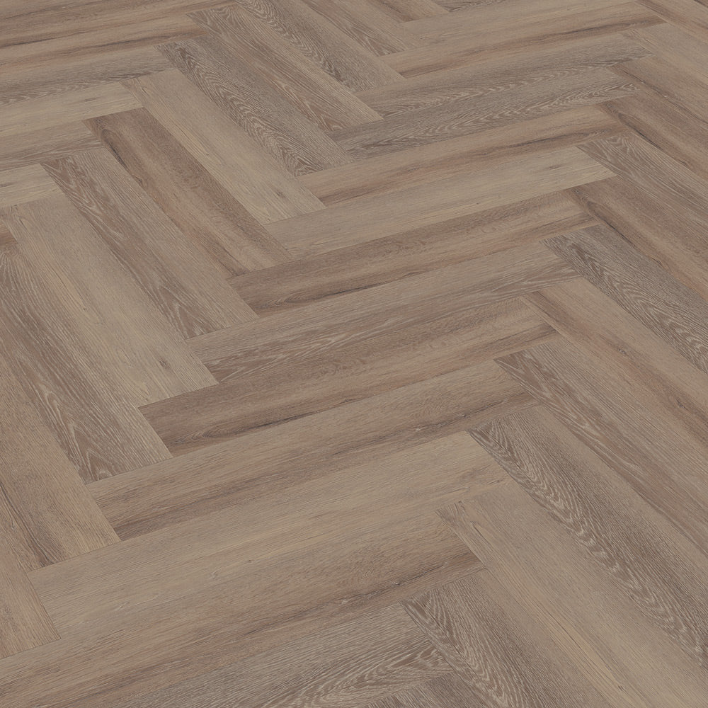 Parchet LVT Texturat 3 mm Cerused Oak Dark Natural - Herringbone