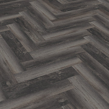 Parchet LVT Texturat 3 mm Smoked Pine Black - Herringbone