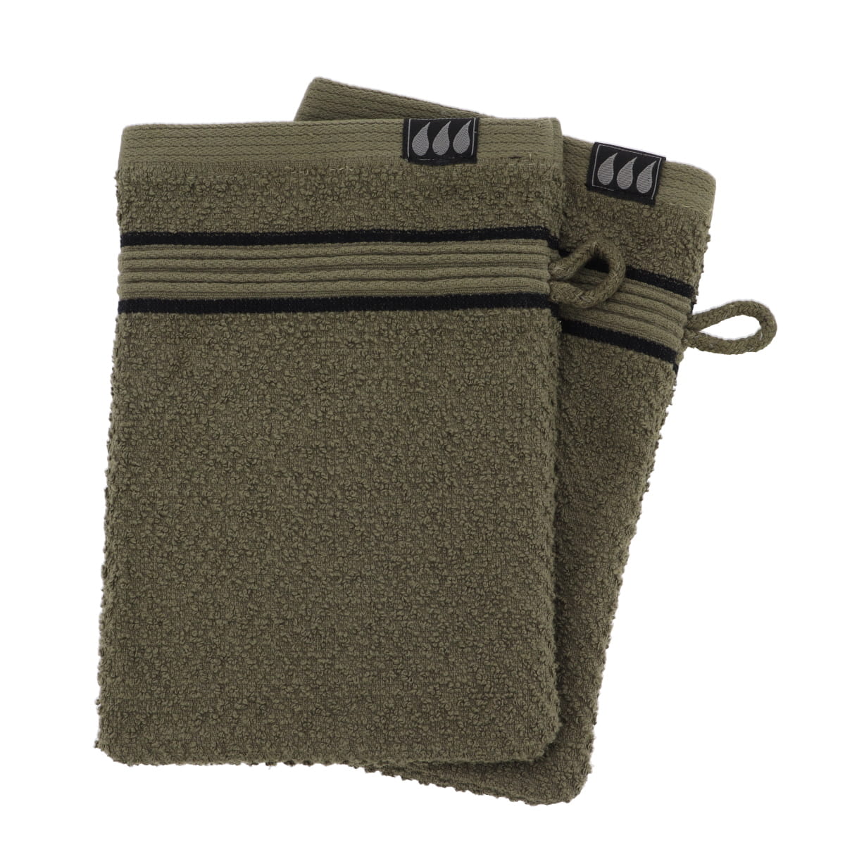 Set de 2 Mănuși 100% Bumbac - Khaki/Negru