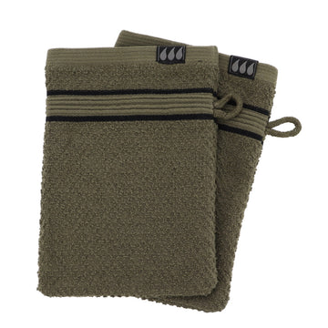 Set de 2 Mănuși 100% Bumbac - Khaki/Negru